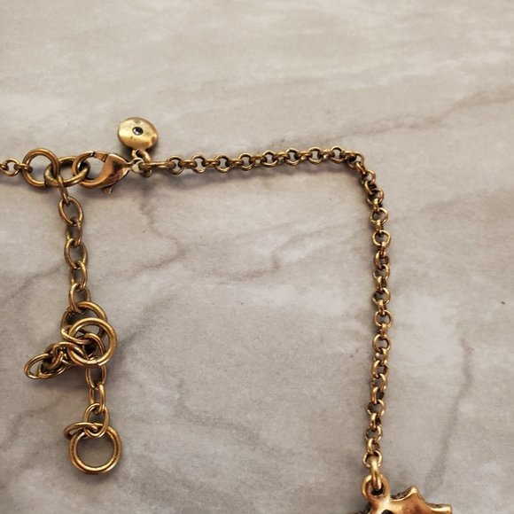 ✨ J.Crew Rhinestones Crystals Cluster Wedding Bridal Antique Statement Necklace - Picture 12 of 16